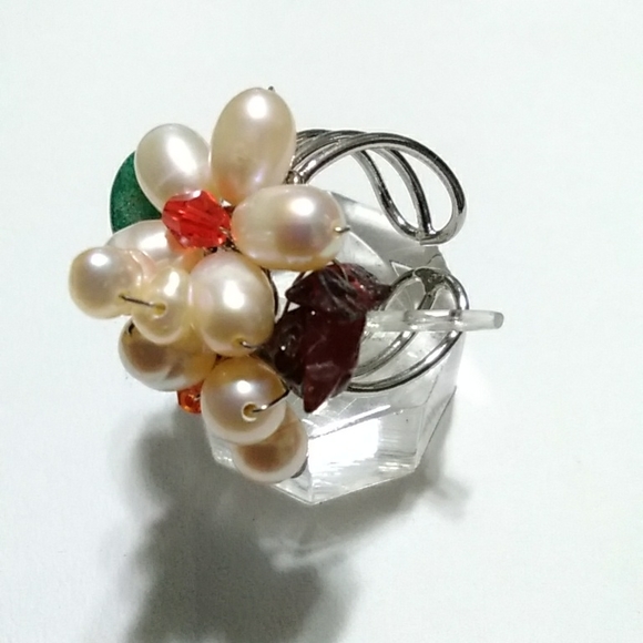 3/$50💎 Multi Gemstone and Pearl Ring - Picture 5 of 6